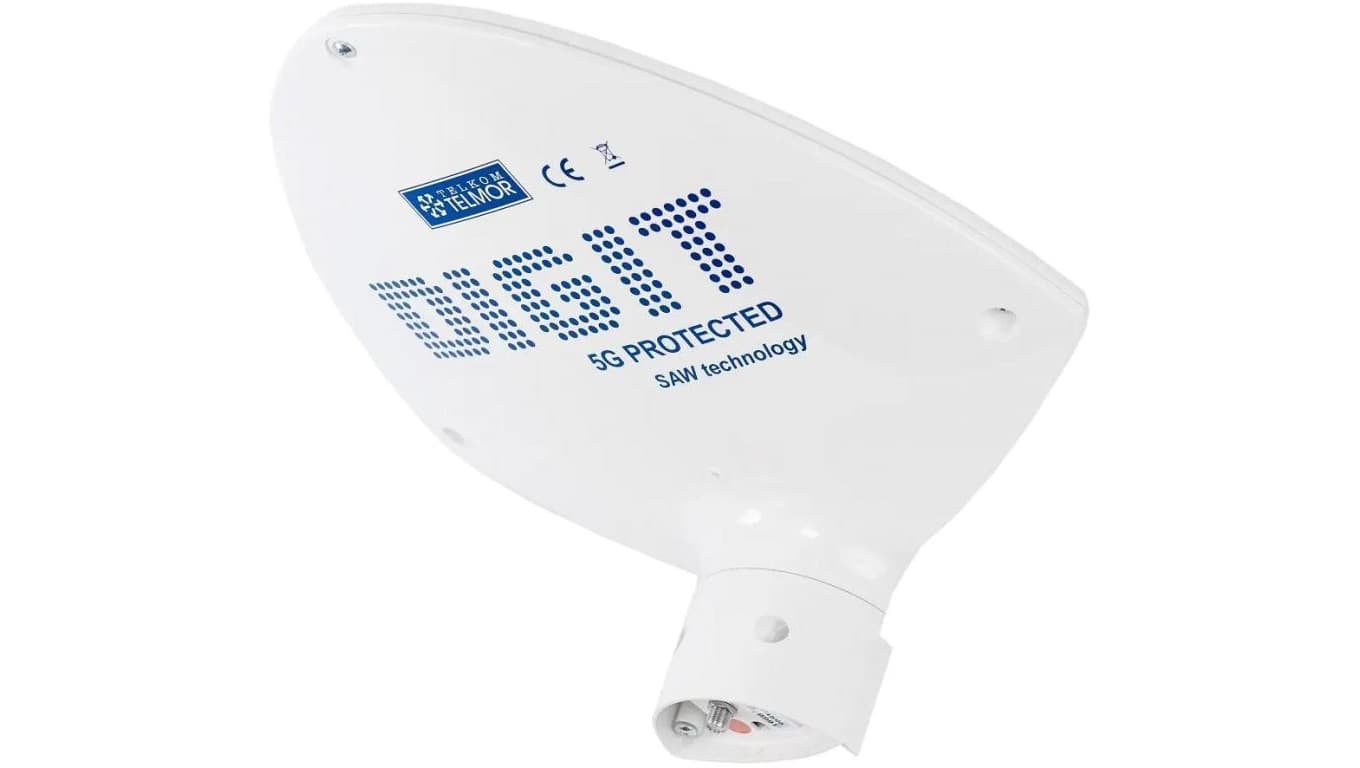 Antena szerokopasmowa DVB-T/T2 DIGIT Activa 5G Telmor biała