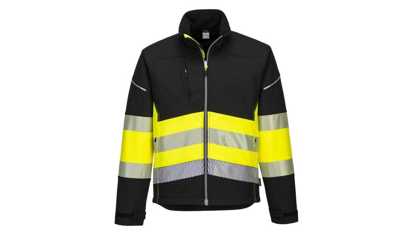 KURTKA OSTRZEGAWCZA SOFTSHELL PW375BKY ROZMIAR M