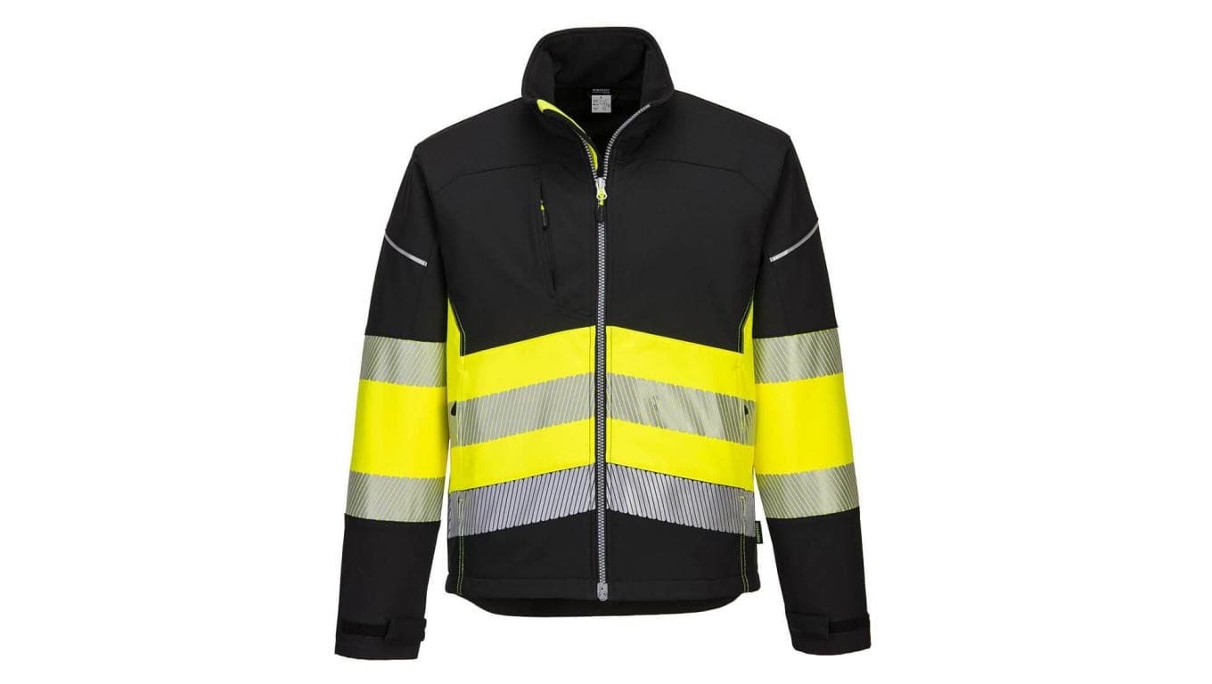 KURTKA OSTRZEGAWCZA SOFTSHELL PW375BKY ROZMIAR XL