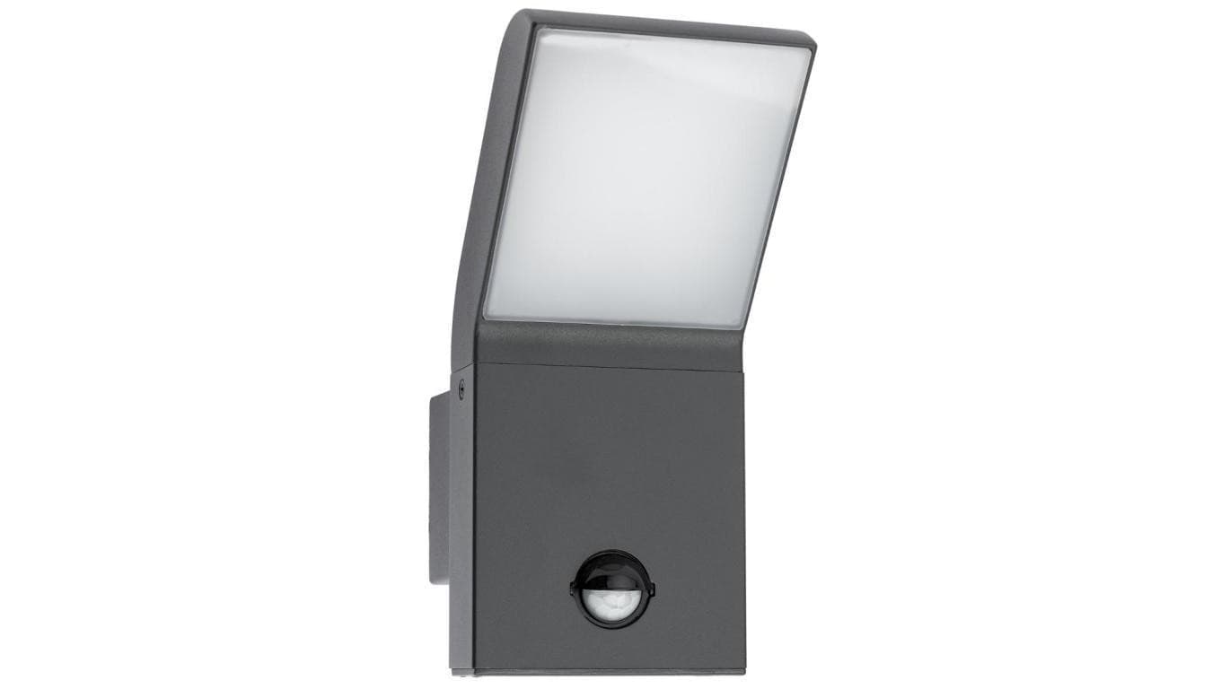 Kinkiet Ogrodowy Elewacyjny Lampa Zewnętrzna LED 12W 4000K IP54 z Czujnikiem Ruchu i Zmierzchu