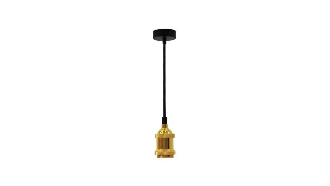 LAMPA wisząca Zawiesie z oprawką IL MIO NOLA E27 złoto 100cm kabel czarny