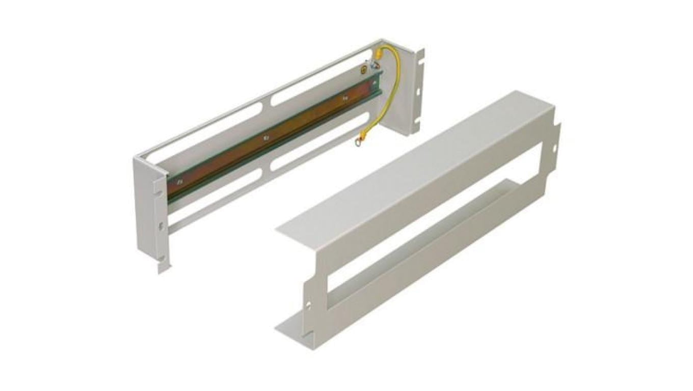 Panel dystrybucji napięć 19cali 3U RAL7035