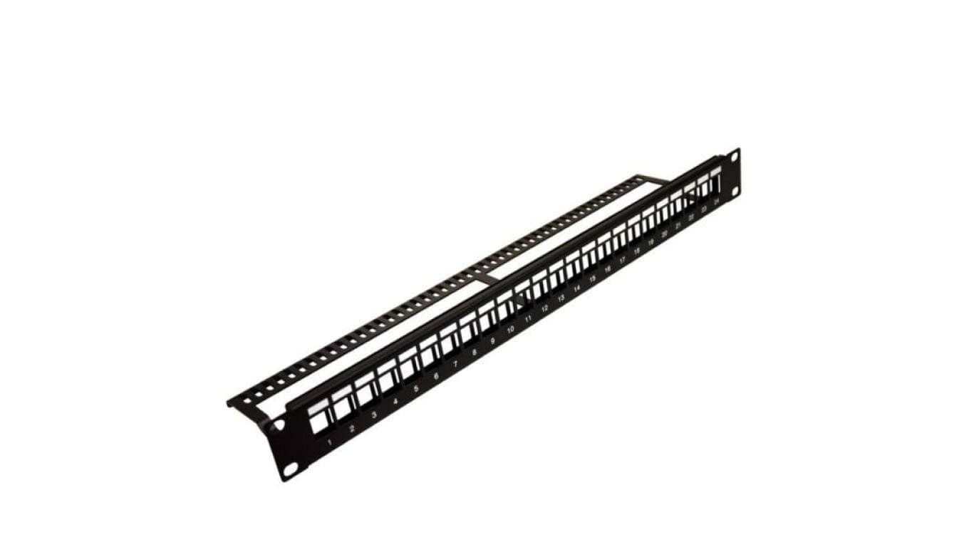 Patch panel 24-port 1U 19cali pusty do Keystone z org