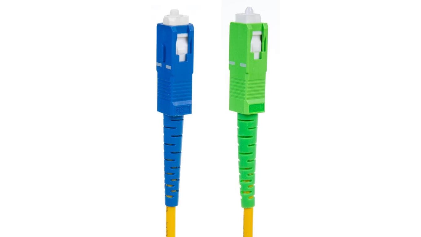 Patchcord światłowód kabel Maclean, SC/APC-SC/UPC SM 9/125 LSZH, jednomodowy, długość 5m, simplex, G657A2, MCTV-403
