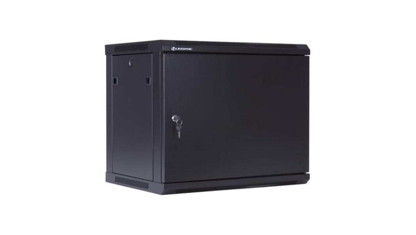 Szafa Rack wisząca 19 9U 450mm metalowe drzwi czarna