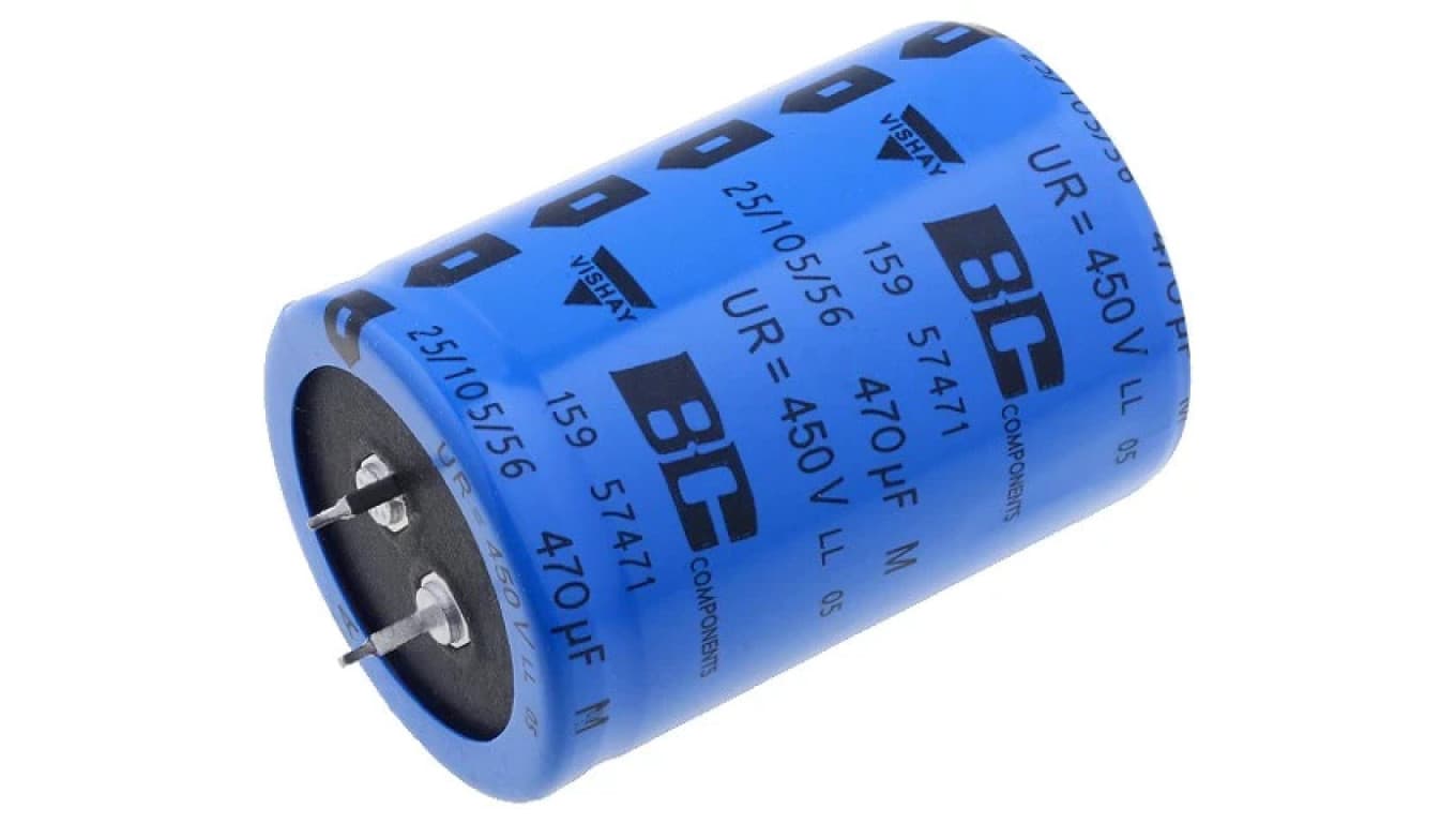 Kondensator: elektrolityczny, 470uF, 450VDC, Ø35x50mm 20 MAL215957471E3