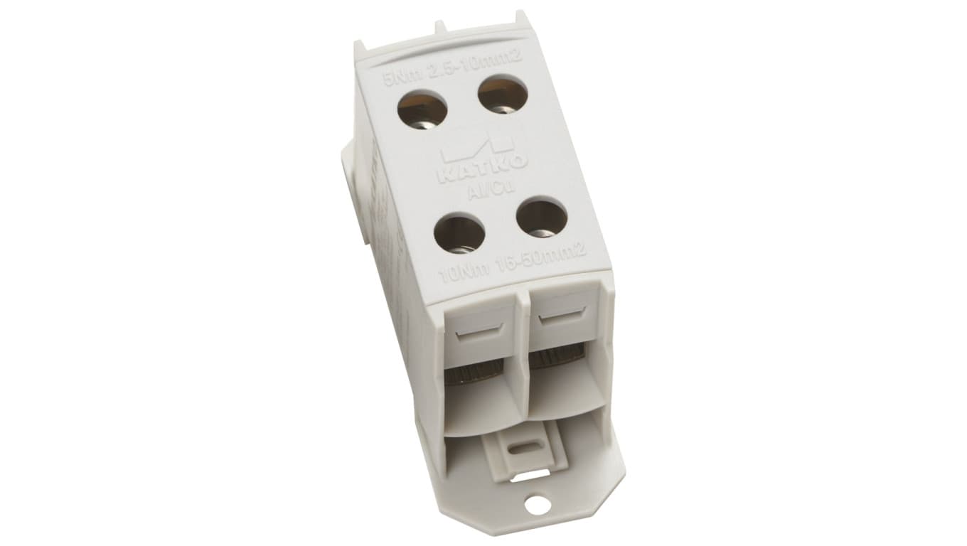 Złączka kablowa podwójna 50mm2 szara
