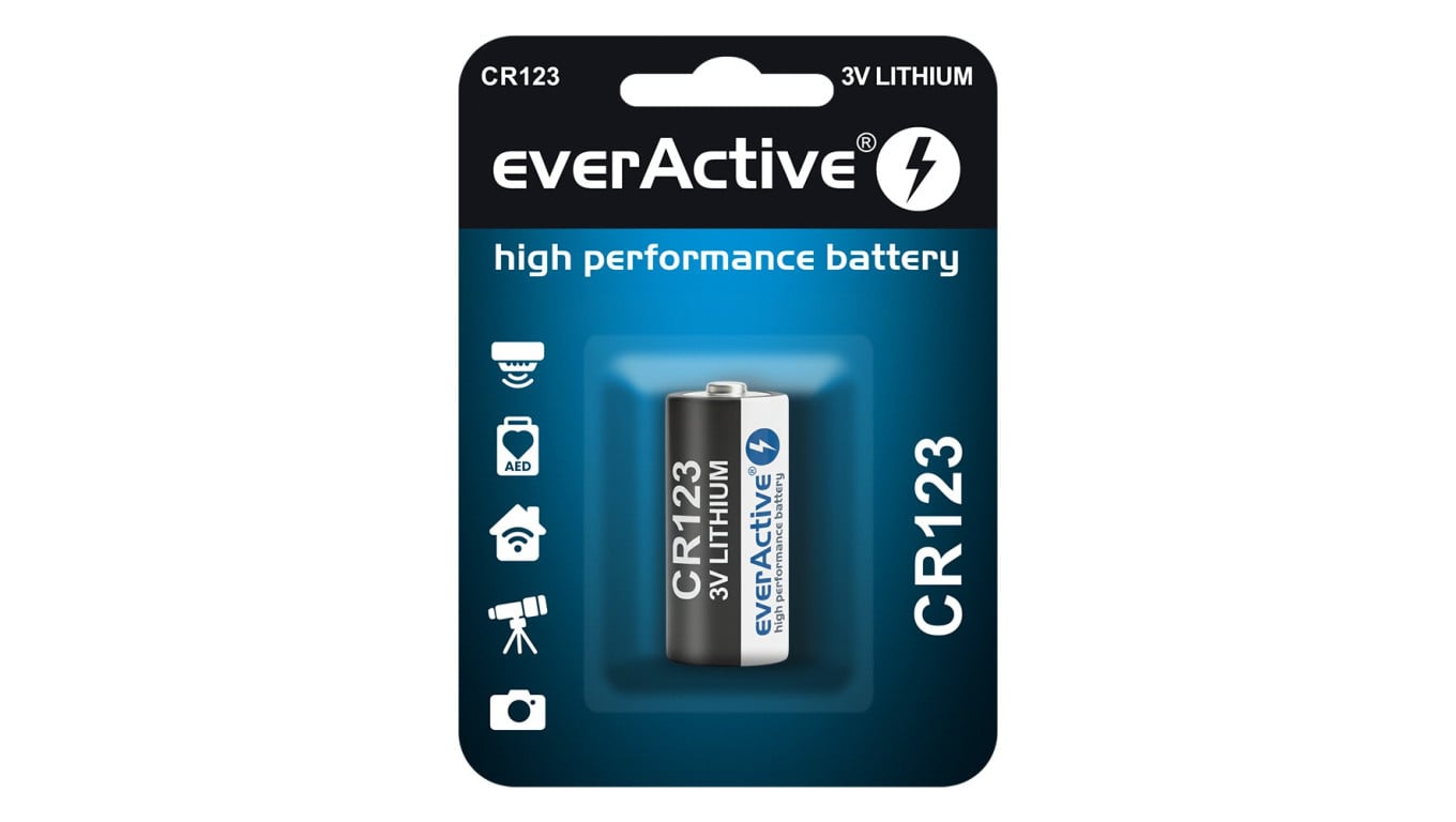 1 x bateria foto litowa everActive CR123