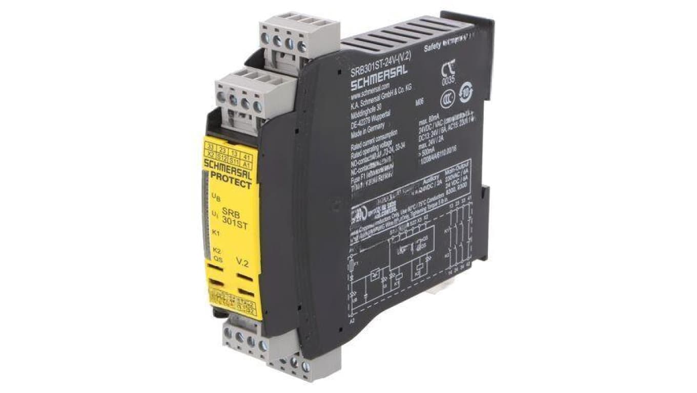 Moduł: przekaźnik bezpieczeństwa 24VAC 24VDC na szynę DIN SRB301ST-24V-(V.2)