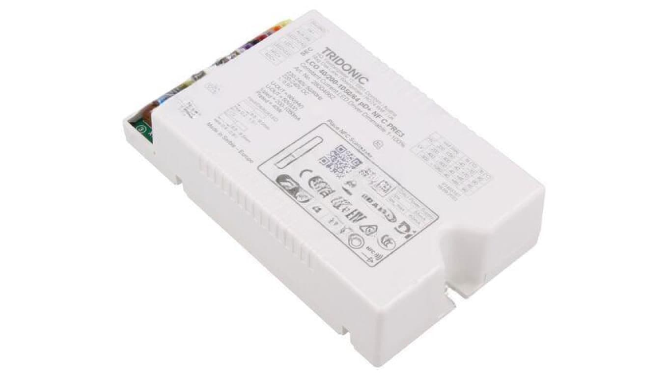 Zasilacz: impulsowy LED 40W 18÷64VDC 200÷1050mA 198÷264VAC LCO 40/200-1050/64 PD+ NF C PRE3