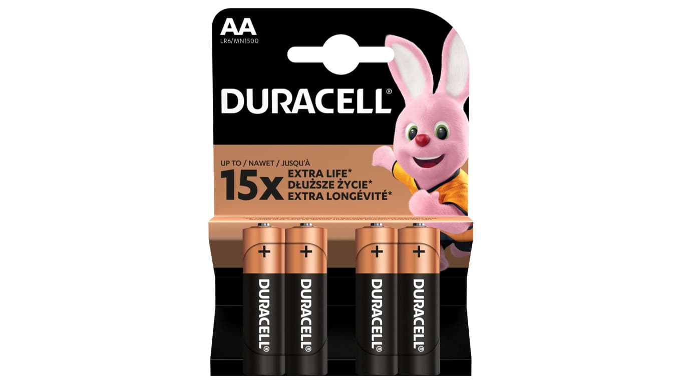 4 x bateria alkaliczna Duracell Duralock Basic CiB LR6 AA (blister)