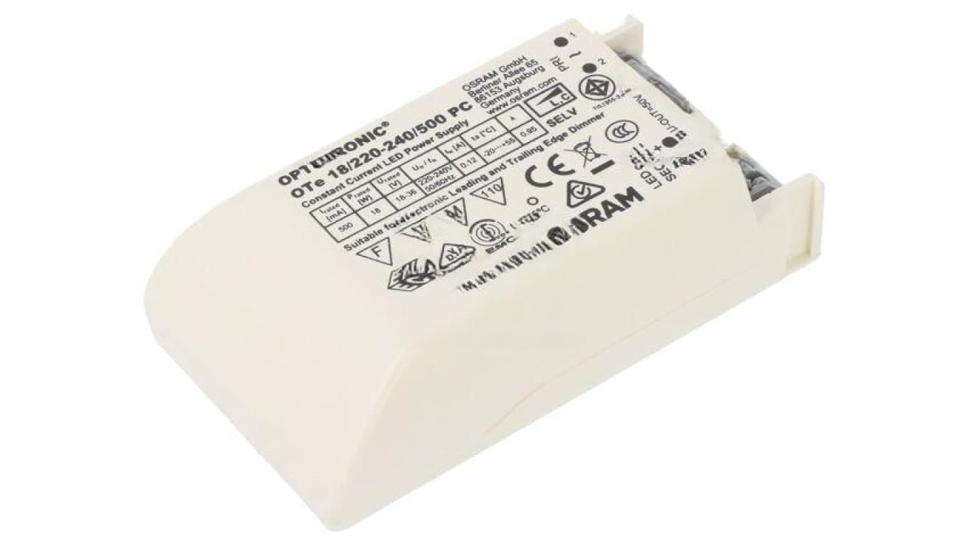 Zasilacz impulsowy LED 18W 18...36VDC 500mA 198...264VAC OTE 18/220-240/500 PC