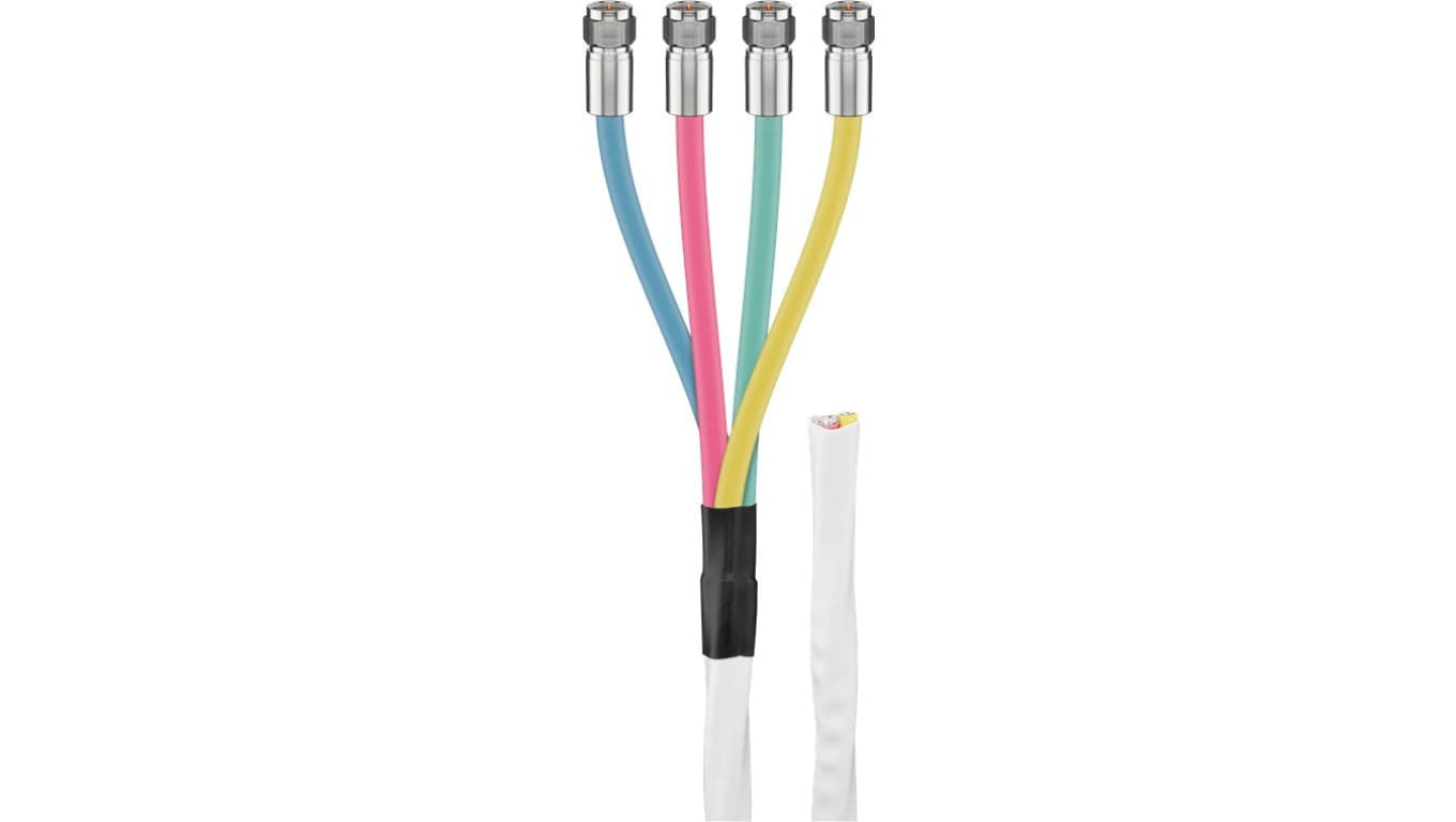 80 dB zestaw kabel koncentryczny antenowy quattro, ekranowanie 2x, CCS, 10 m - Długość kabla 10 m