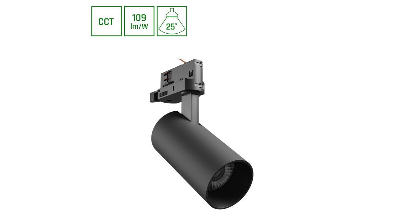 Projektor na szynoprzewód 3F ANDROMEDA PRIME 3CCT 16W 25st czarny