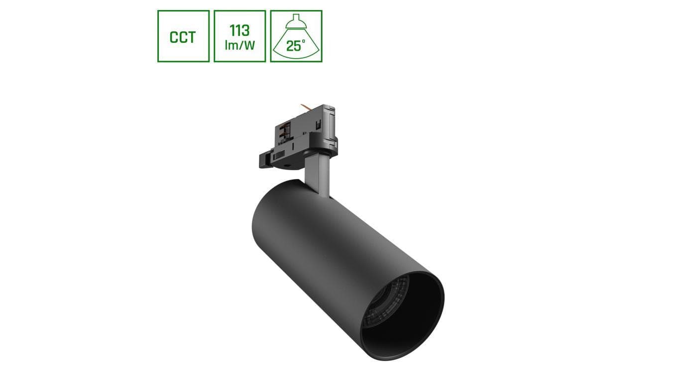 Projektor na szynoprzewód 3F ANDROMEDA PRIME 3CCT 24W 25st czarny