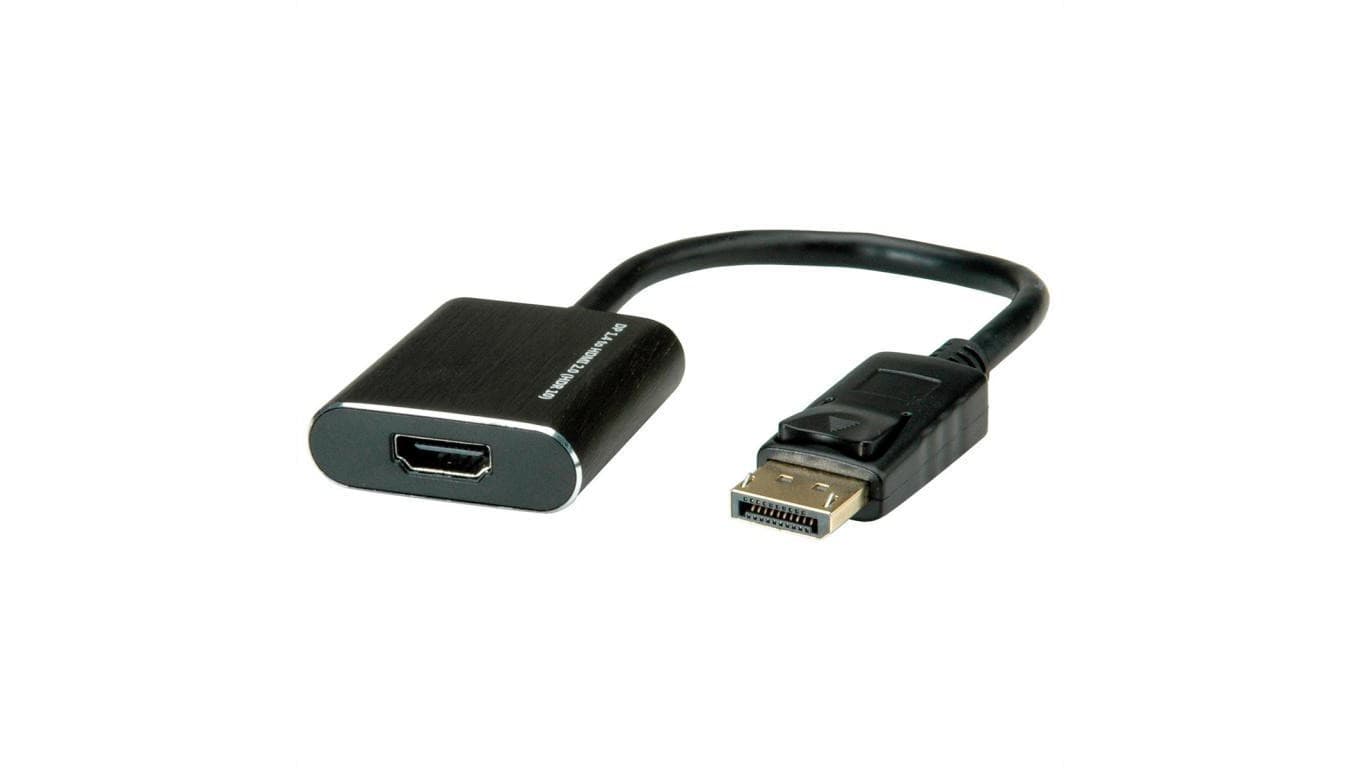 Adapter ROLINE DisplayPort/HDMI, v1.4, HDR 10, DP męski - HDMI żeński, aktywny