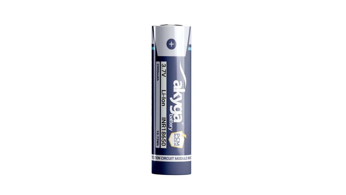 Akumulator litowo-jonowy Akyga AKY2455 INR18650-29M-PCM Li-Ion 3.7V / 2900mAh z zabezpieczeniem