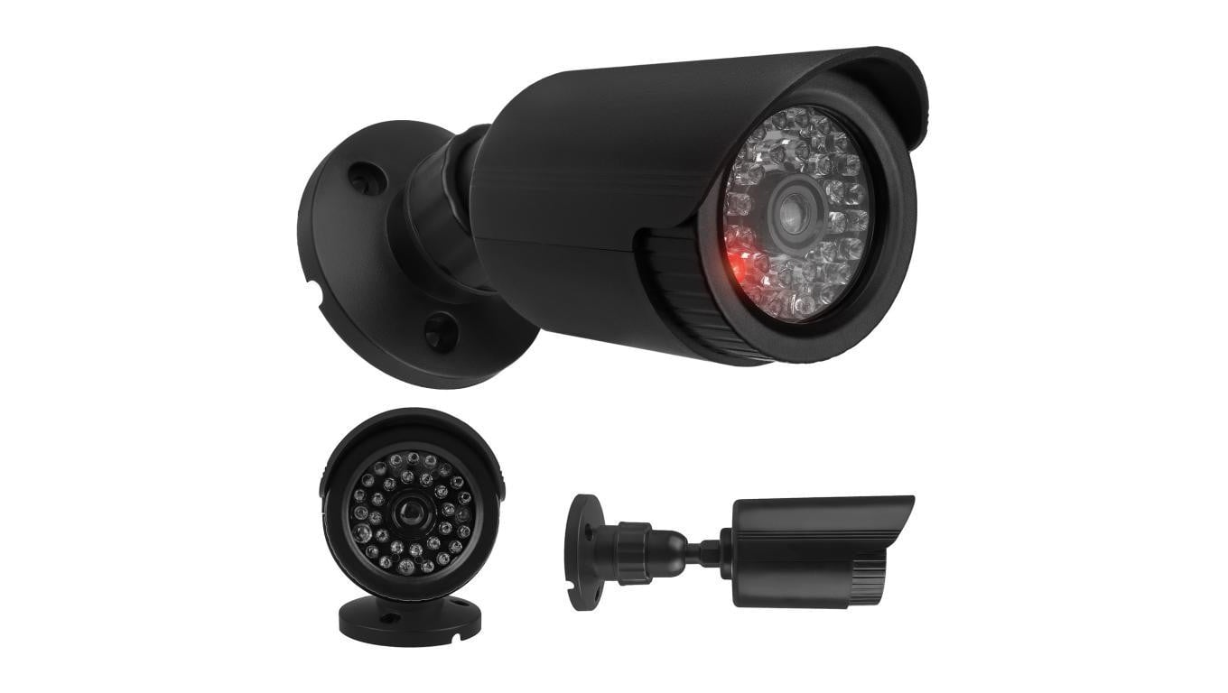 Atrapa kamery tubowej, diody IR LED, czarna, zasilanie 2xAA (brak w zestawie), ABS, IR1800 B