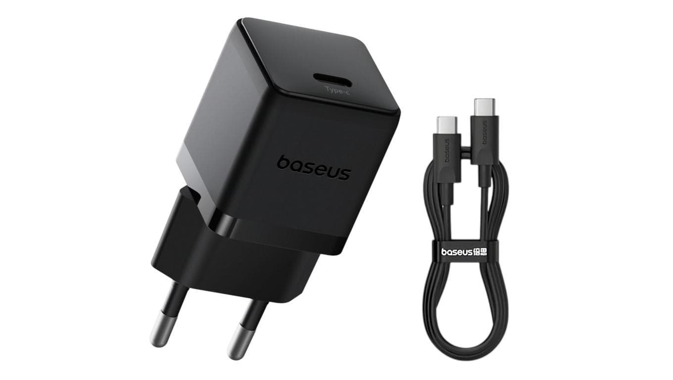 Baseus Palm P10111602113-00 20W szybka ładowarka sieciowa z gniazdem USB-C PD 3.0 + kabel 1m