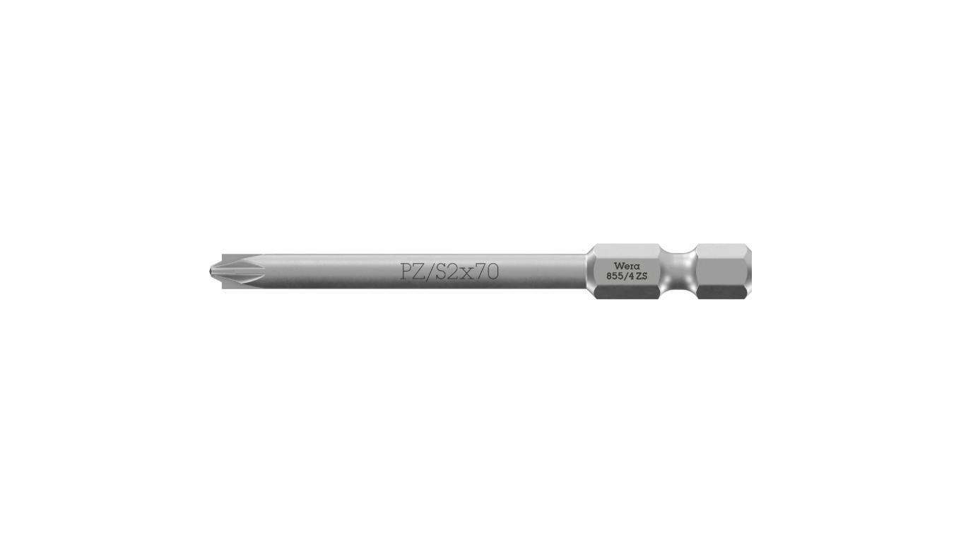 Bit do wkrętów z wgłębieniem płasko-krzyżowym i PZ/S 2x70mm 1/4 WERA