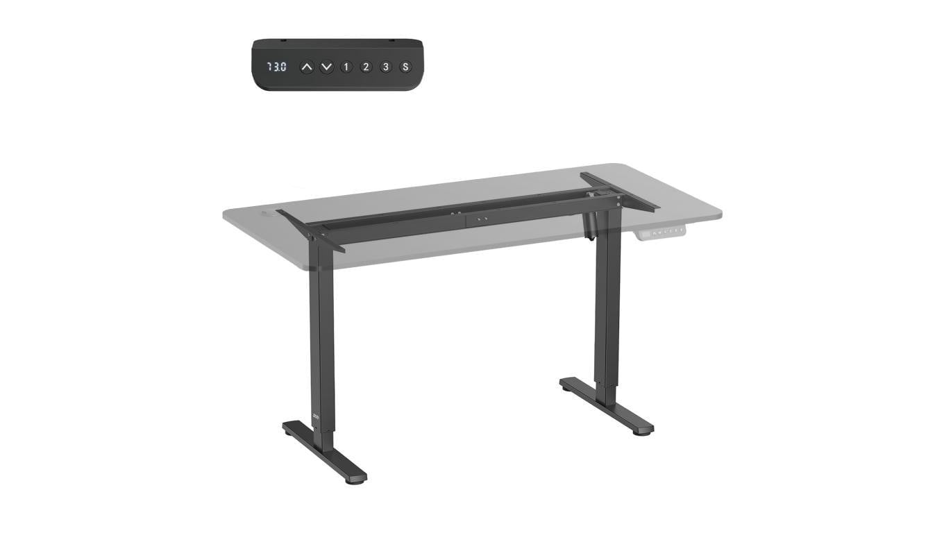 Biurko elektryczne regulacja wys. Ergo Office, max wys. 1160mm, max - 80 kg, bez blatu do pracy stojąco siedzącej, czarne, ER-40