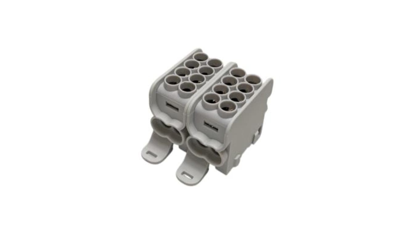 Blok dystrybucyjny - rozdzielczy HLAK25 2P szary 2xAl/Cu 25mm²+16mm² 1000VAC/1500VDC MAG2252A00