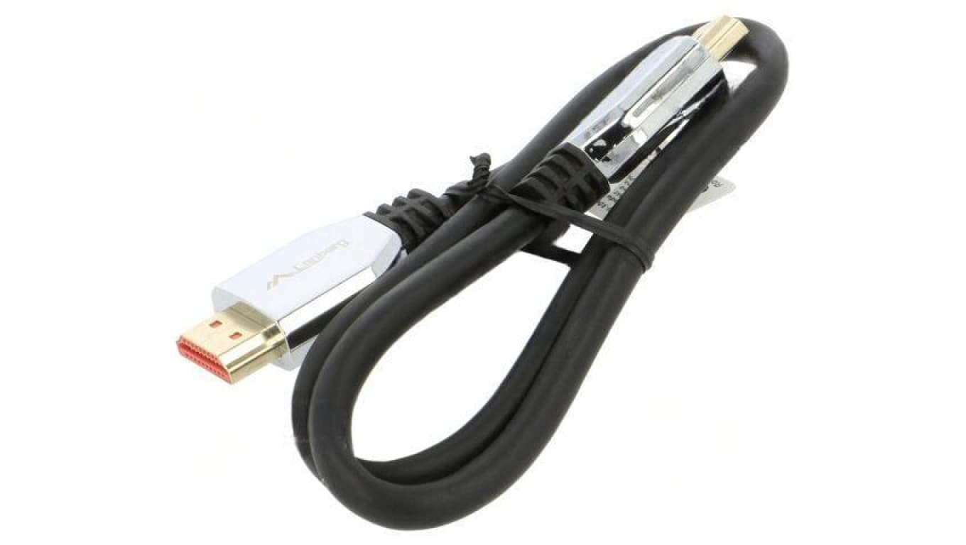 Kabel HDMI wtyk z obu stron guma HDMI 2.1 0,5m czarny 30AWG CA-HDMI-30CU-0005-BK