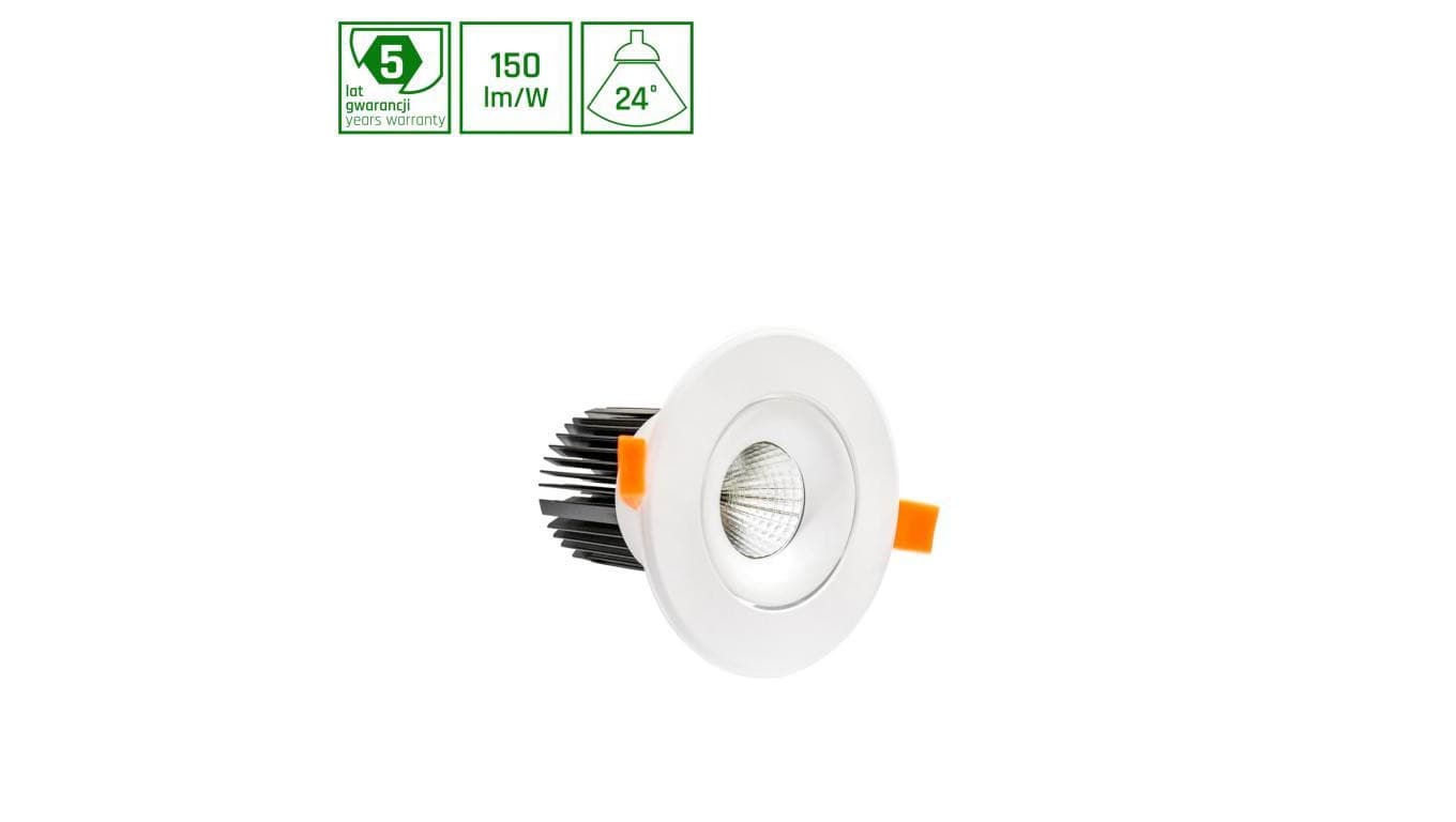 Oprawa downlight LED CEL MONA 2 840 19W 2090lm 4000K 24st biały
