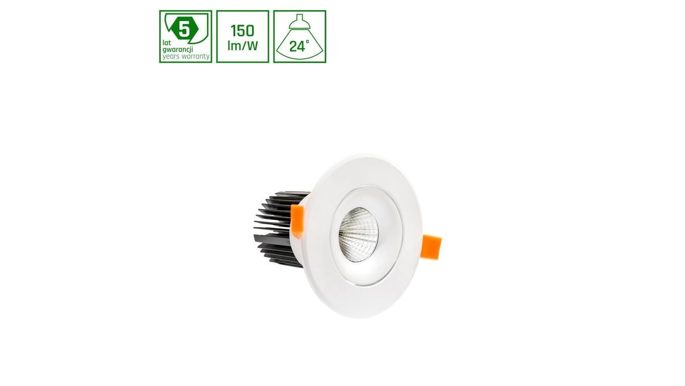 Oprawa downlight LED CEL MONA 2 840 19W 2090lm 4000K 24st biały