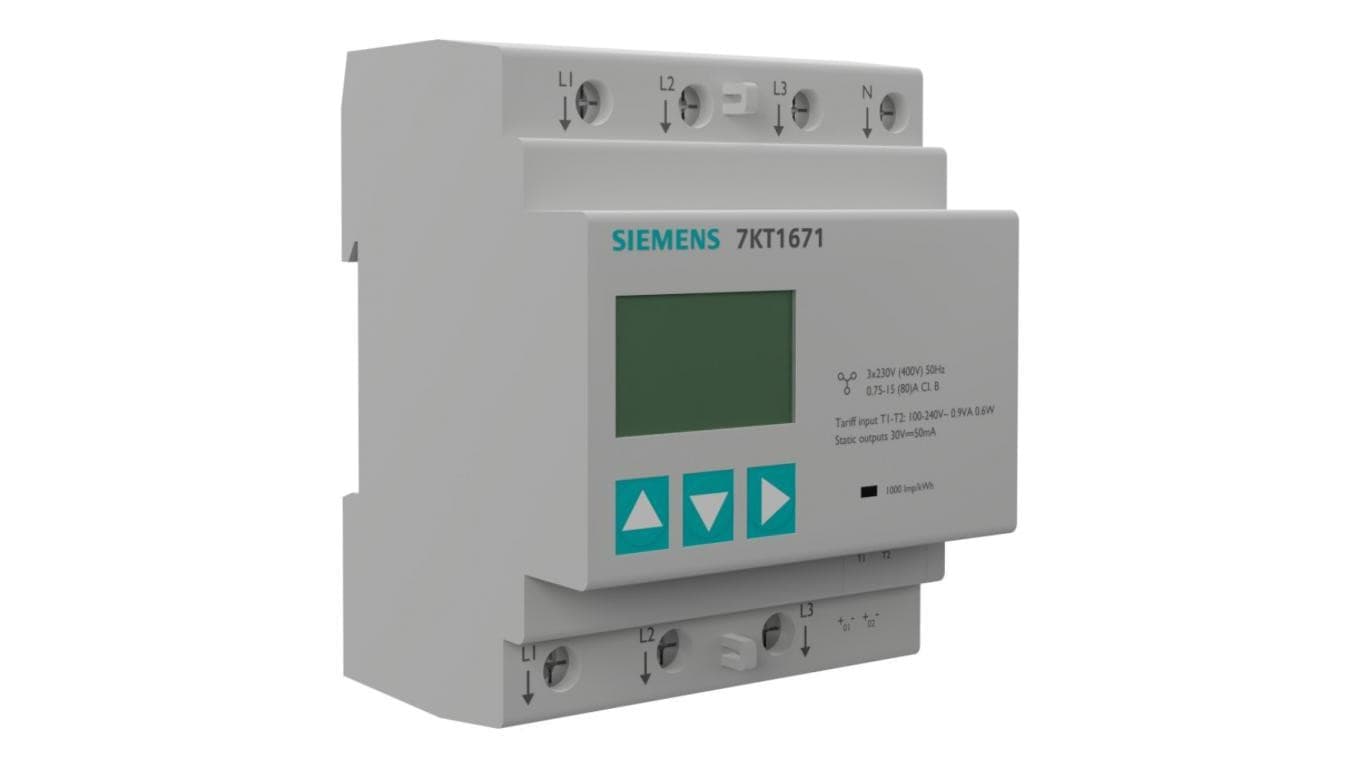 Cyfrowy wskaźnik panelowy mocy LCD 3-fazowy MID Siemens 3657