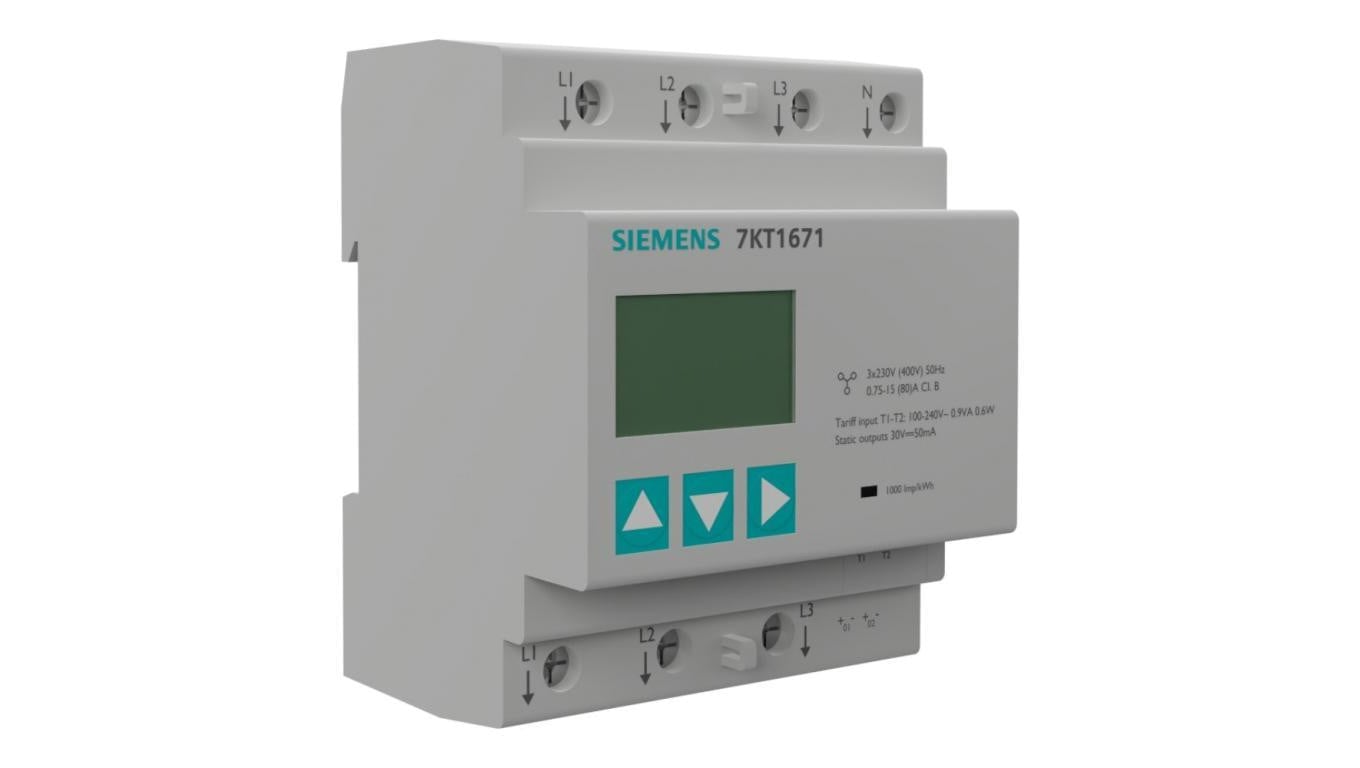 Cyfrowy wskaźnik panelowy mocy LCD 3-fazowy MID Siemens 3657