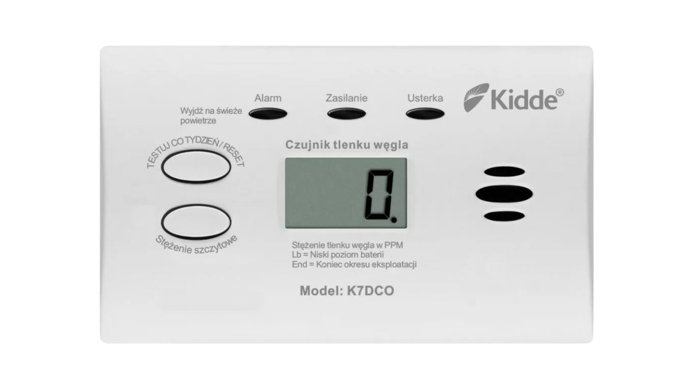 Czujnik czadu bateryjny z wyświet Kidde K7DCO