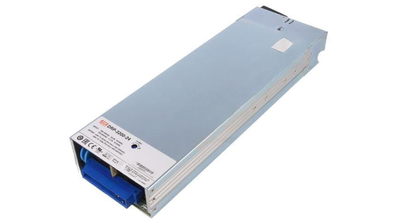 Zasilacz impulsowy do wbudowania modułowy: 3192W / 24VDC / 133A DRP-3200-24