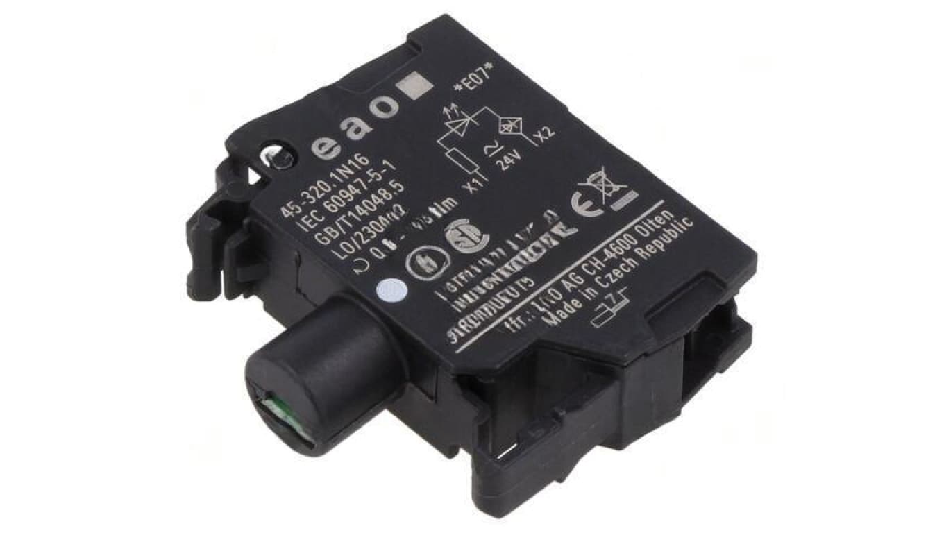 Element podświetlający 22mm 45 do płyty czołowej 24VAC biały 45-320.1N16