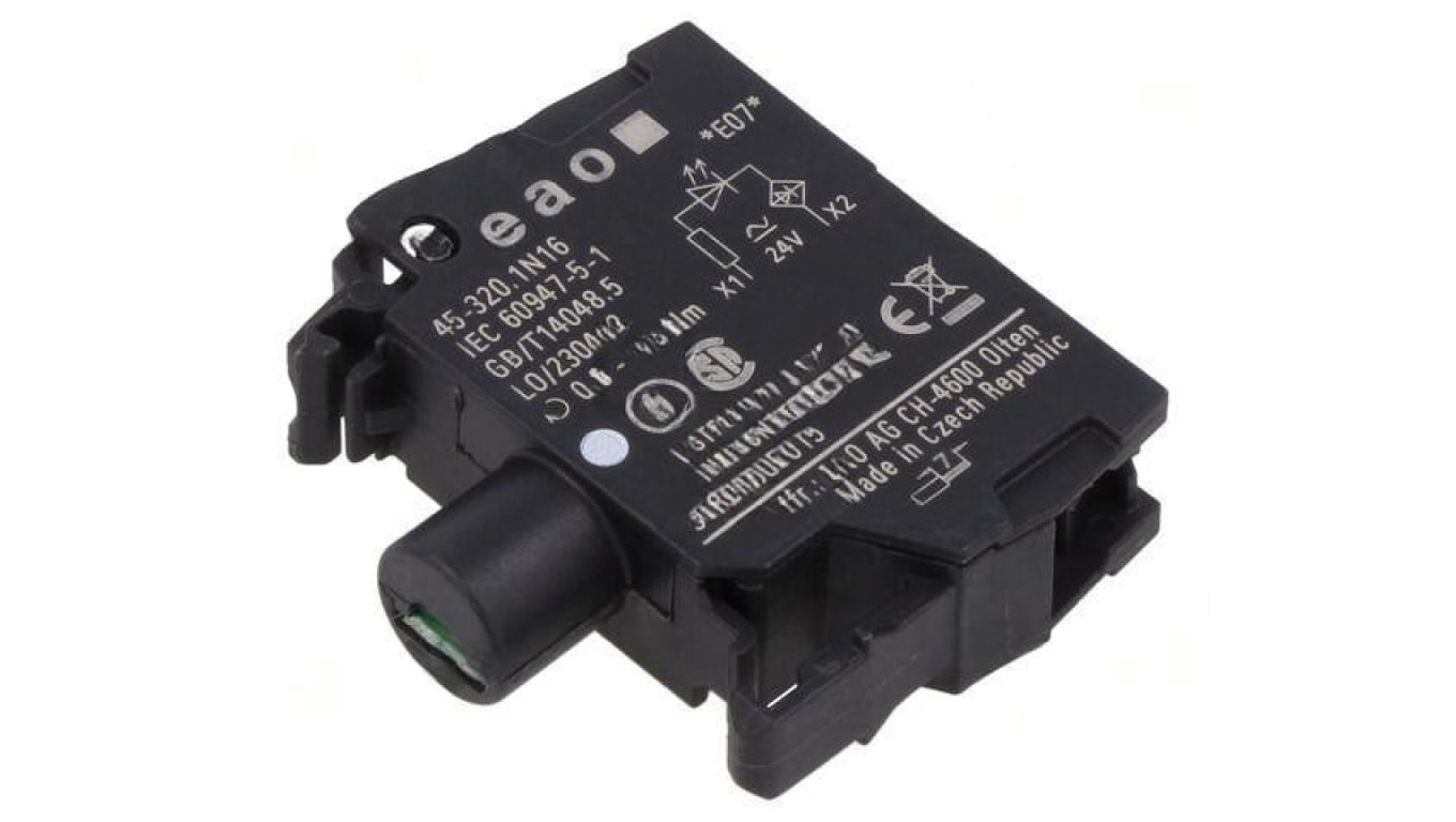 Element podświetlający 22mm 45 do płyty czołowej 24VAC biały 45-320.1N16