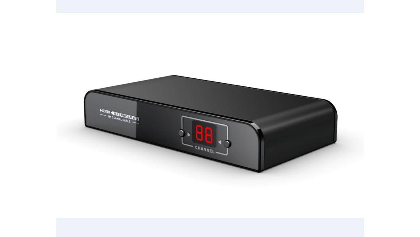 Extender przełużacz sygnału HDMI po przewodzie koncentrycznym RG-6 RG-11 do 500m LKV379
