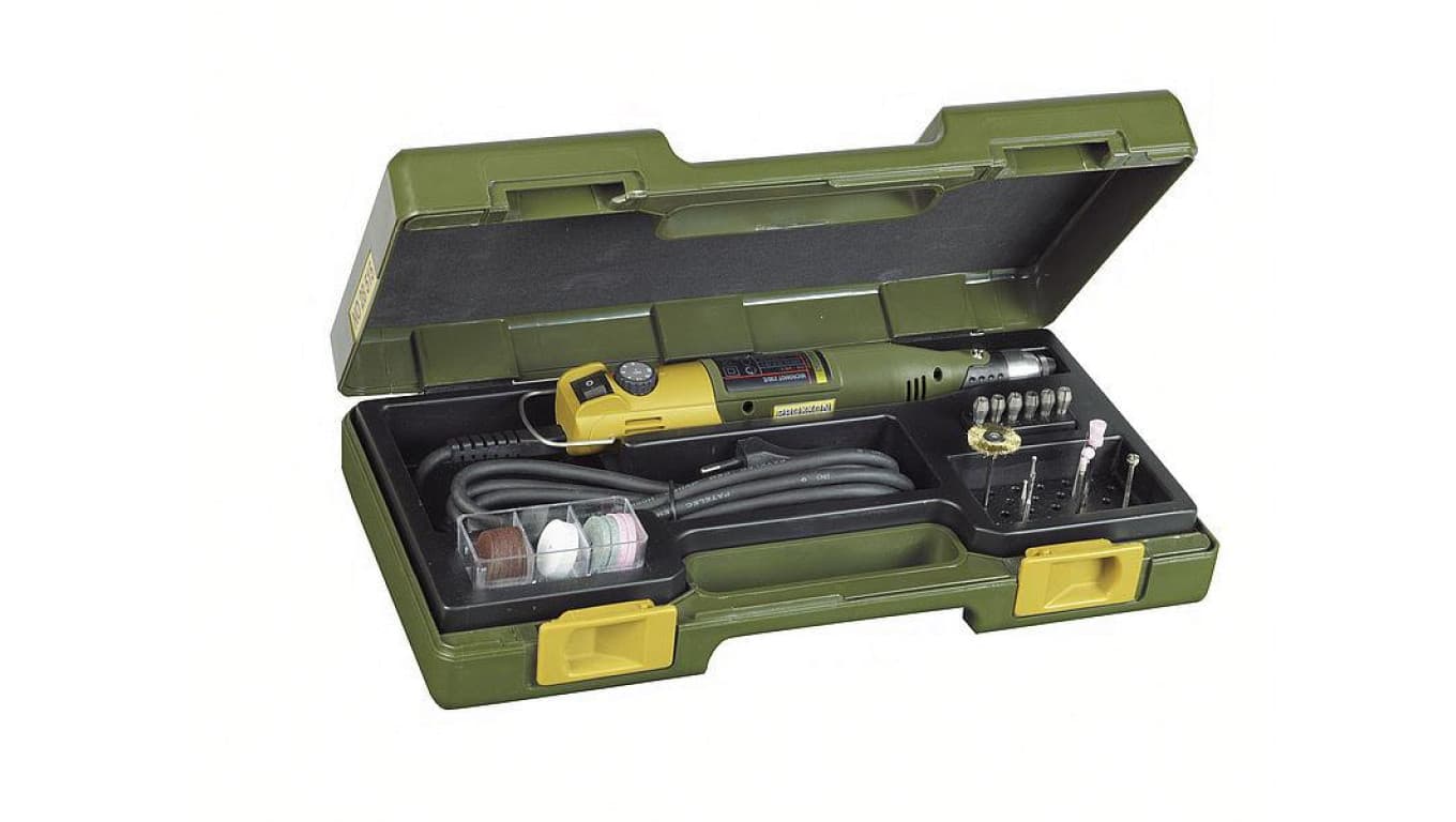 Frezarko-wiertarka fbs 230/e w walizce, 34 akcesoria
