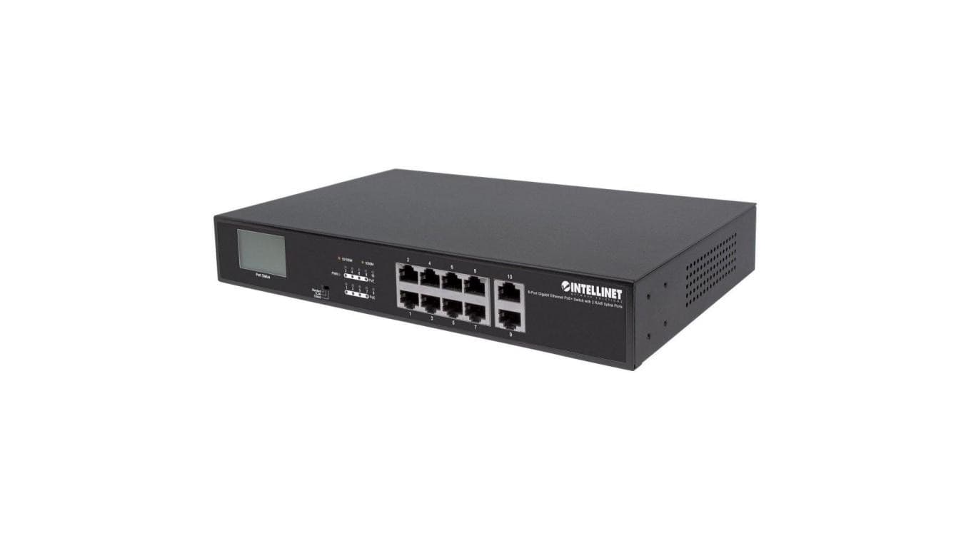 Giga Switch 8X Poe+ 130W + 2X RJ45 Uplink, LCD 561303