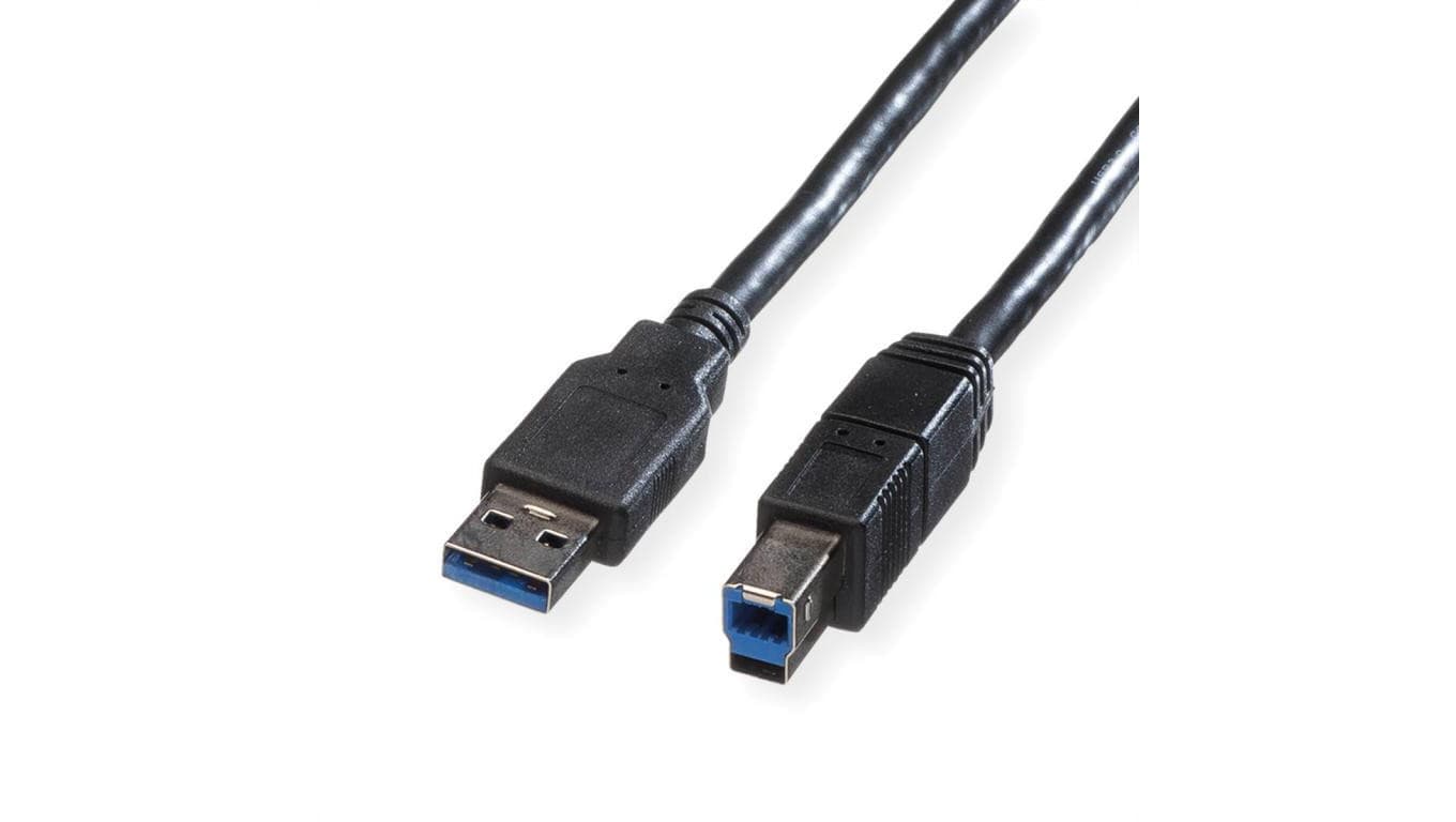 Kabel ROLINE USB 3.2 Gen 1, typ A-B, czarny, 3 m