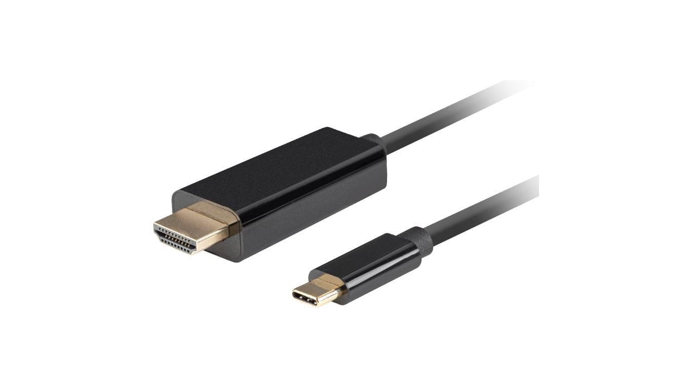 Kabel USB 2.0 typ-C / HDMI (wtyk / wtyk) 2.0 4K@60Hz 1.8m Lanberg