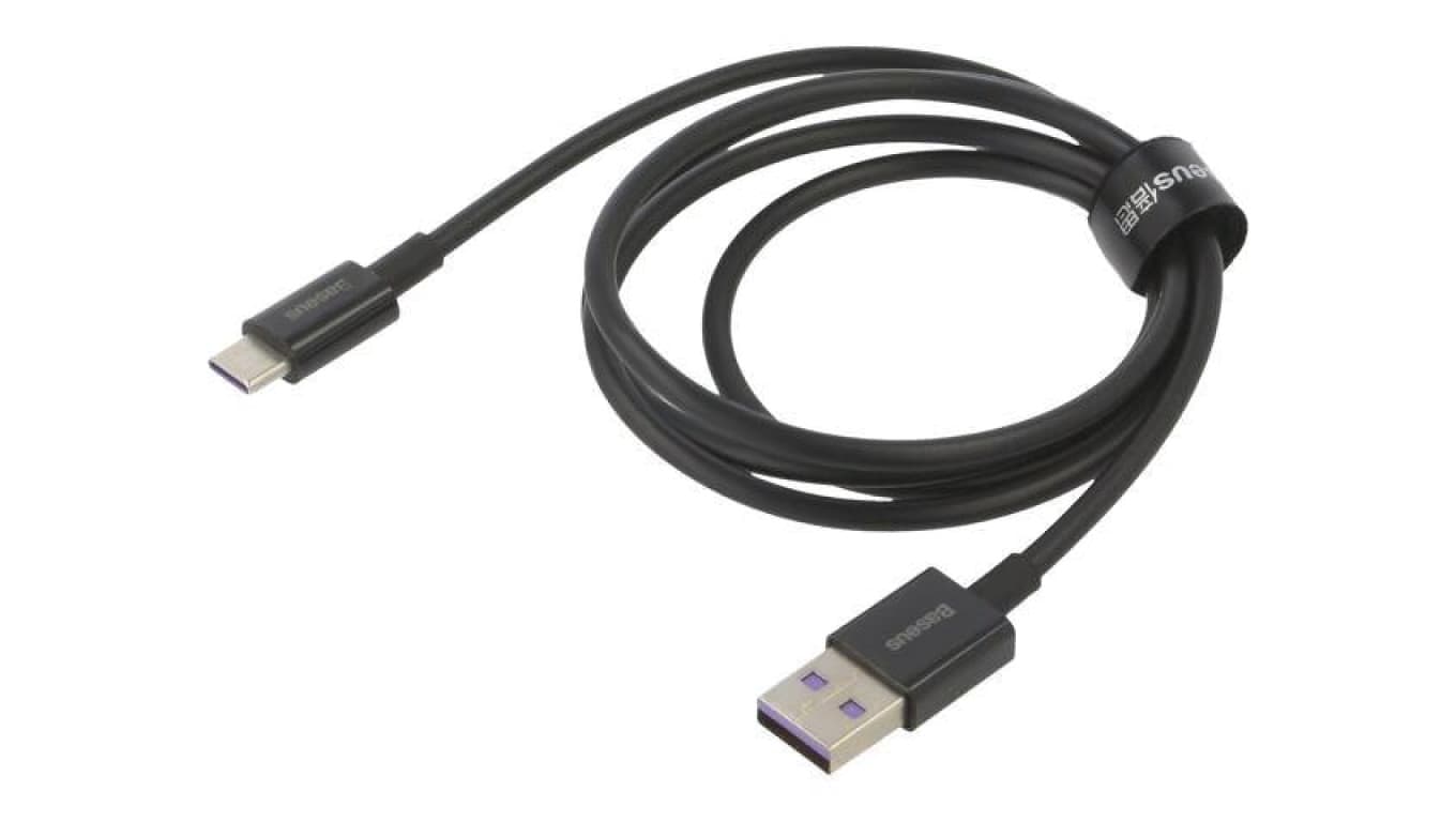 Kabel USB A wtyk - USB C wtyk 1m czarny 66W CATYS-01