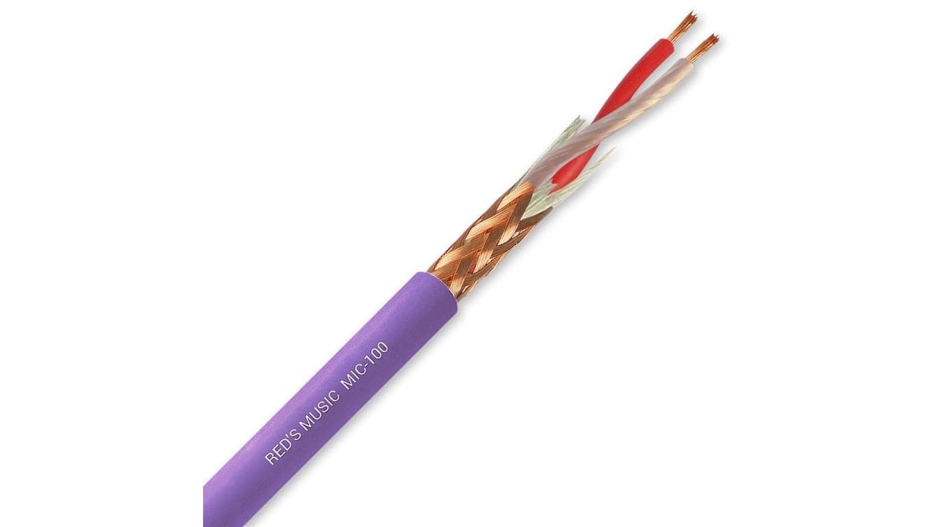 Kabel mikrofonowy fioletowy 2x0,23mm² OFC Twinax PVC MIC-100-PURPLE /100m/