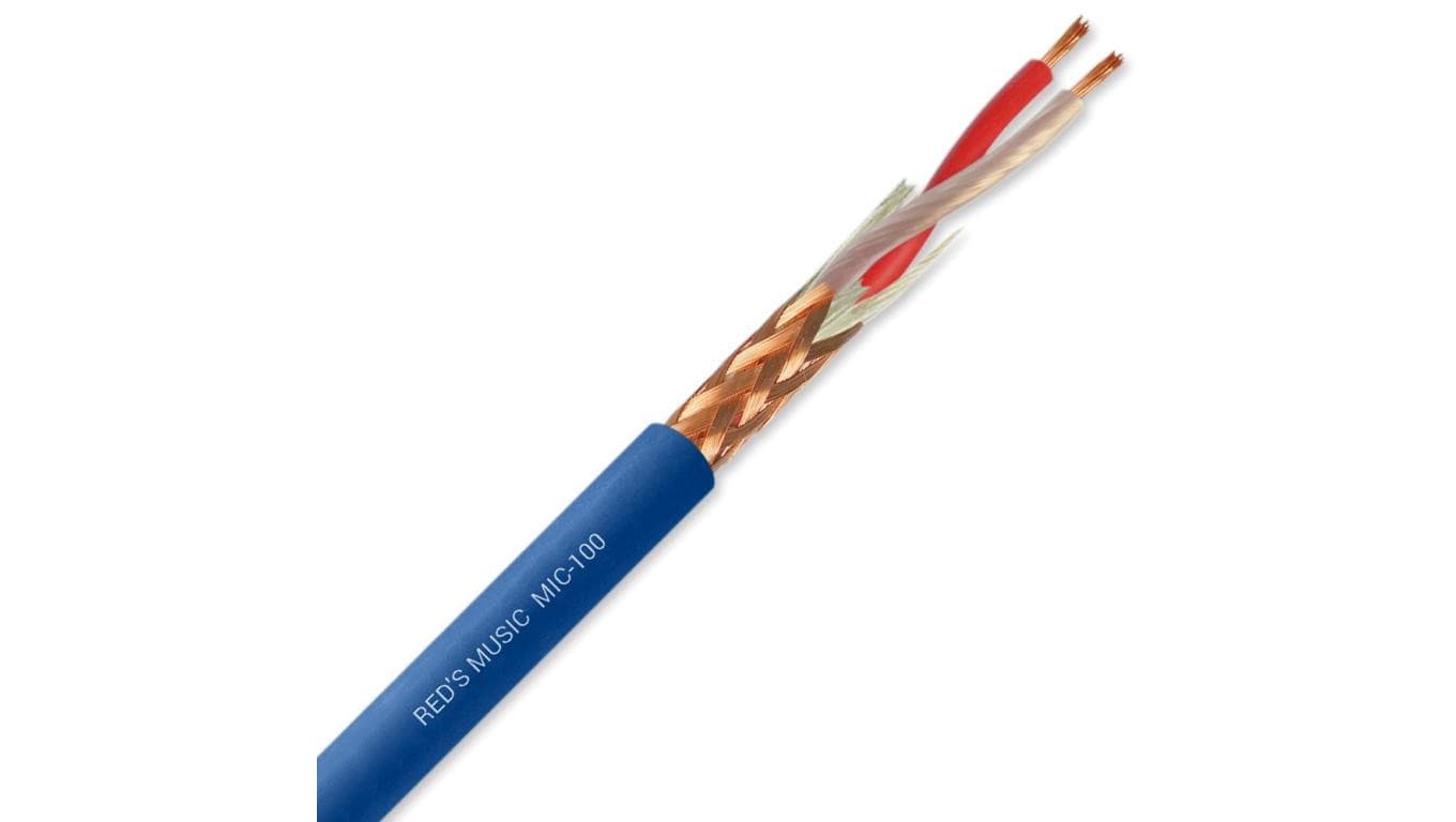 Kabel mikrofonowy niebieski 2x0,23mm² OFC Twinax PVC MIC-100-BLUE /100m/
