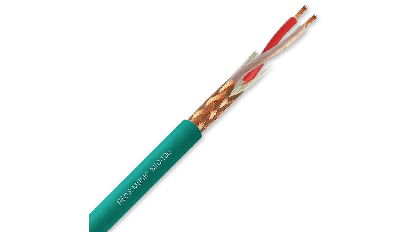 Kabel mikrofonowy zielony 2x0,23mm² OFC Twinax PVC MIC-100-GREEN /100m/