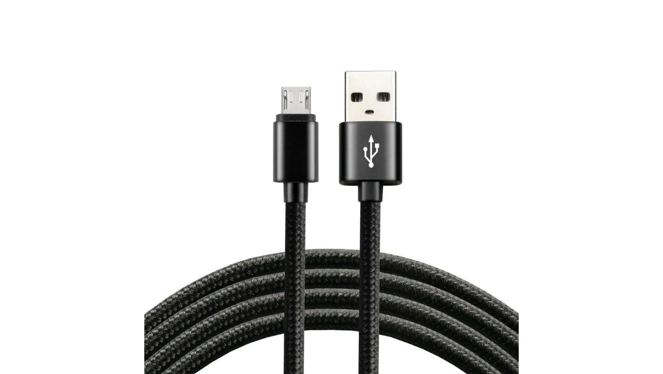 Kabel przewód pleciony USB - micro USB everActive CBB-1.2MB 120cm z obsługą szybkiego ładowania do 2,4A czarny