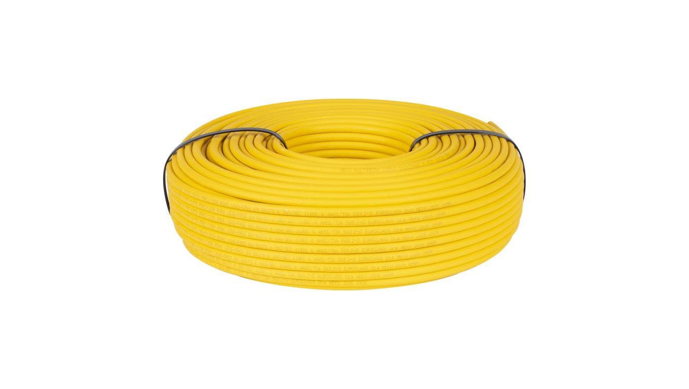 Kabel sieciowy F/FTP kat.7A skrętka 4x2x0,56mm wewnętrzny Dca bezhalogenowy LSOH żółty NEKU /500m/