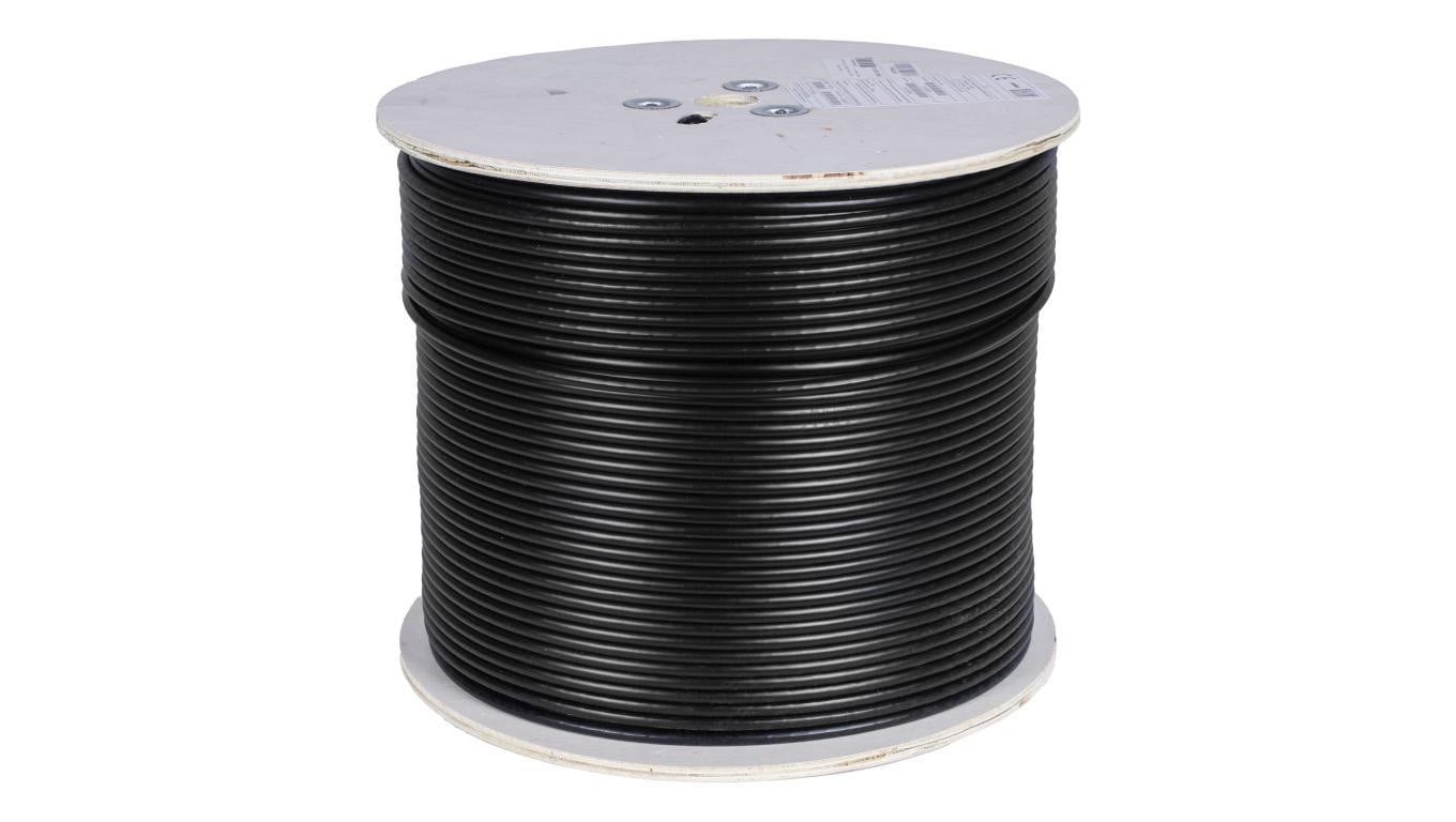 Kabel sieciowy F/UTP kat.6 skrętka 4x2x0,56mm zewnętrzny suchy PE czarny Molex /500m/