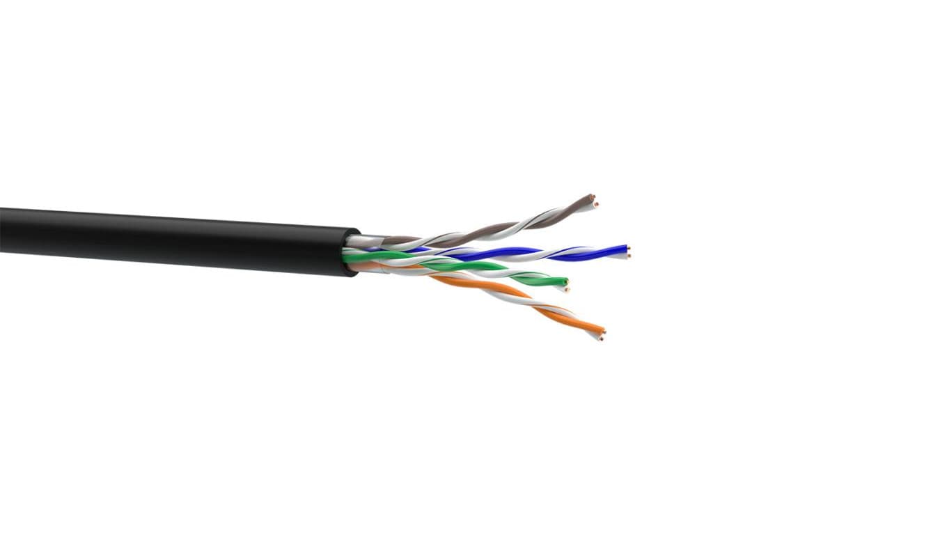Kabel skrętka Cat.5E U/UTP 4*2*0,50 PE outdoor UV 305m