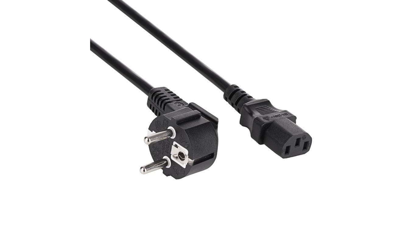 Kabel zasilający Akyga AK-PC-05S CU 3x1.5mm² CEE 7/7 / IEC C13 5m