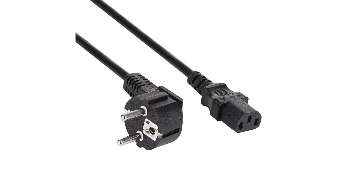 Kabel zasilający Akyga AK-PC-05S CU 3x1.5mm² CEE 7/7 / IEC C13 5m